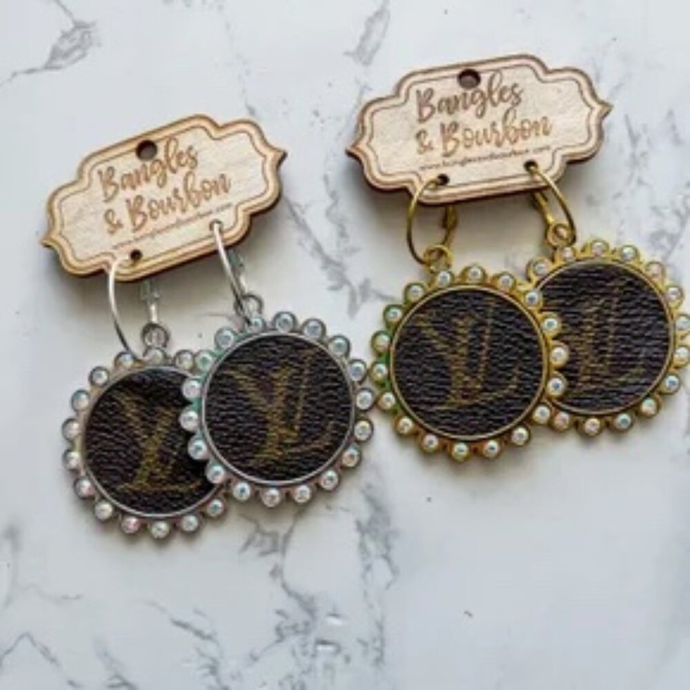 Upcycled Louis Vuitton Earrings